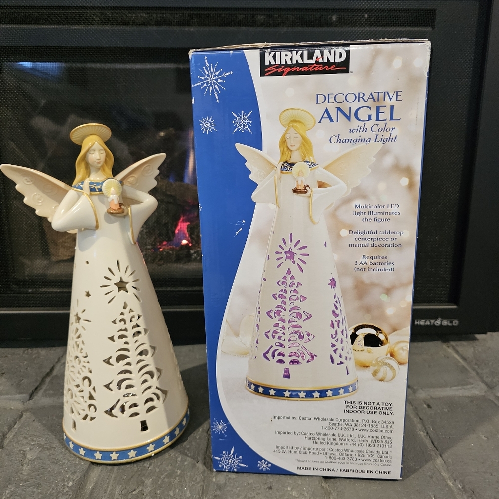 Angel Kirkland Color Changing Lights Purple Pink Red Blue Retro  Christmas Angel